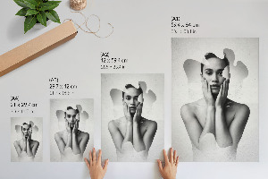 Retro plagát Abstraktný portrét