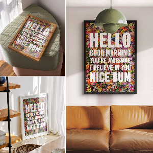 Poster na stenu Motivácia v kvetoch