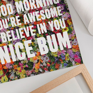 Poster na stenu Motivácia v kvetoch