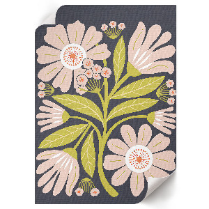 Retro plagát Retro kvety