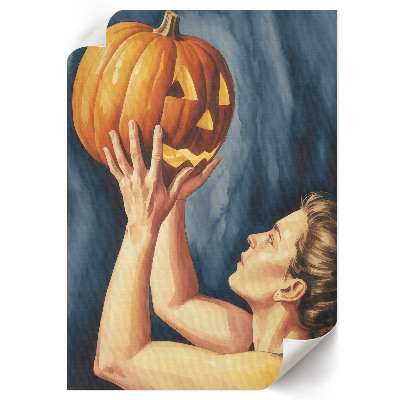 Poster na stenu Halloween tekvica