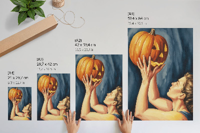 Poster na stenu Halloween tekvica