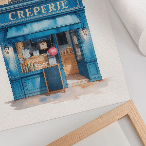 Retro plagát Pouličná kaviareň