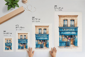 Retro plagát Pouličná kaviareň