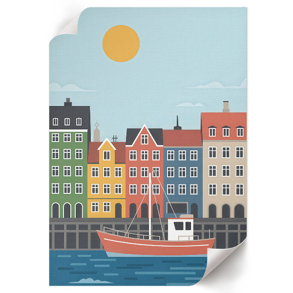 Poster na stenu Prístavné mesto