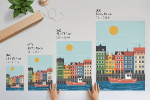 Poster na stenu Prístavné mesto