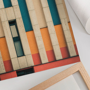 Plagát do obývačky Farebná architektúra