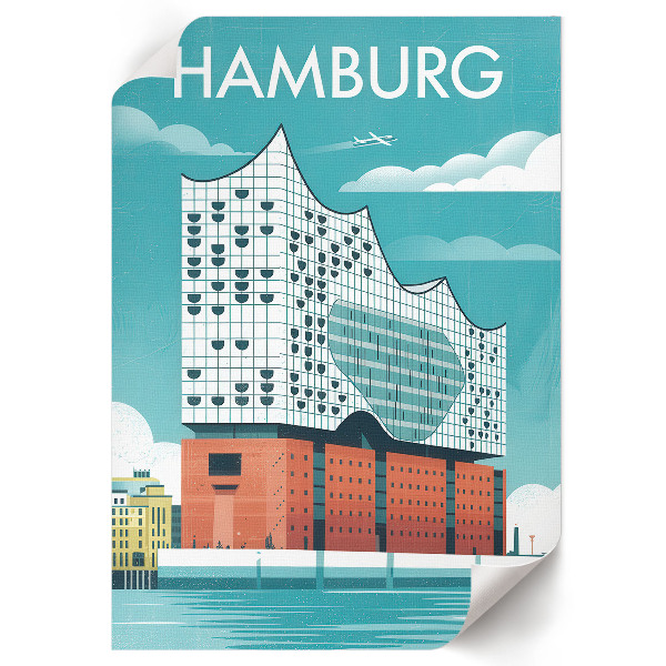 Plagát do izby Ilustrácia z Hamburgu