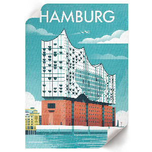 Plagát do izby Ilustrácia z Hamburgu
