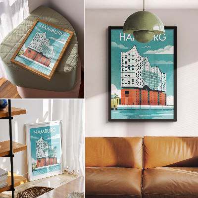 Plagát do izby Ilustrácia z Hamburgu