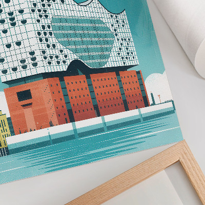 Plagát do izby Ilustrácia z Hamburgu