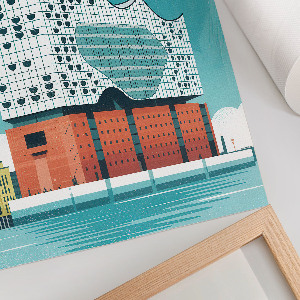 Plagát do izby Ilustrácia z Hamburgu