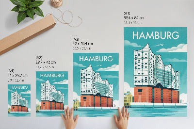 Plagát do izby Ilustrácia z Hamburgu