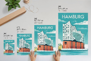 Plagát do izby Ilustrácia z Hamburgu