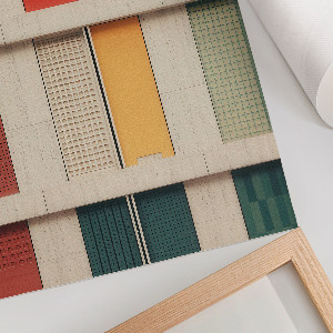 Retro plagát Farebná fasáda