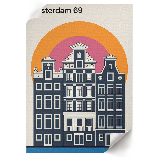 Plagát do izby Amsterdamské činžiakové domy