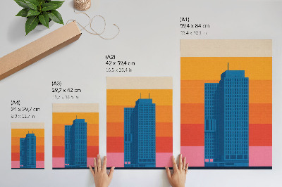Poster na stenu Abstraktné mesto