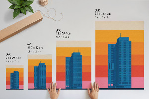 Poster na stenu Abstraktné mesto