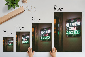 Plagát do obývačky Neónové Mojito