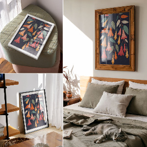 Plagát do obývačky Kvetinový vzor