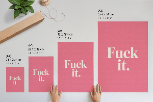 Poster na stenu Do čerta s tým.