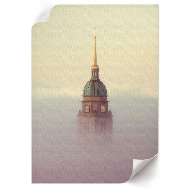 Retro plagát Hmlistá veža