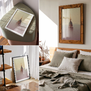 Retro plagát Hmlistá veža