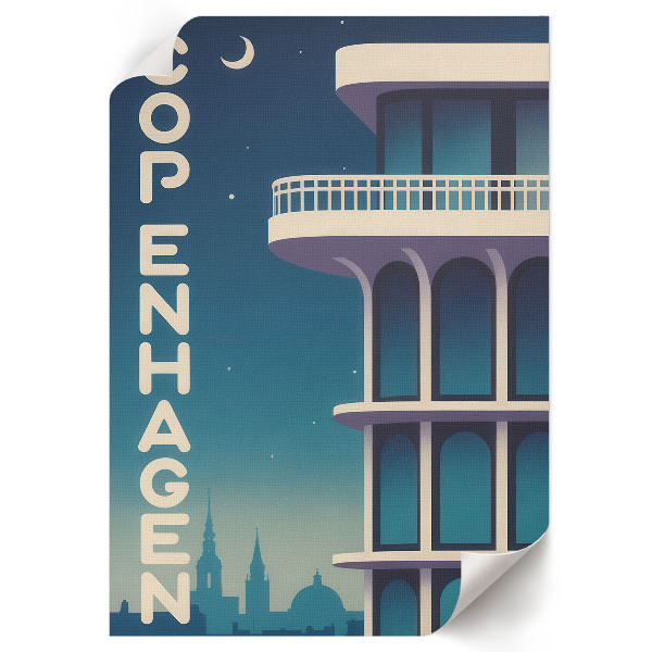 Plagát do izby Kodaň v noci