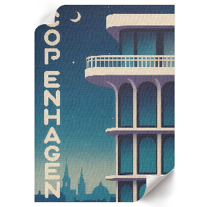 Plagát do izby Kodaň v noci