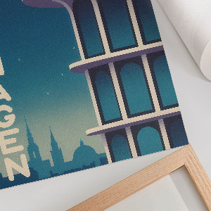 Plagát do izby Kodaň v noci