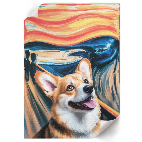 Retro plagát Výkrik a pes