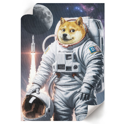 Plagát do obývačky Pes astronaut