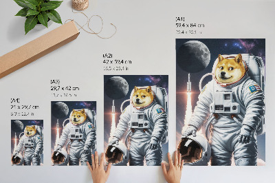Plagát do obývačky Pes astronaut
