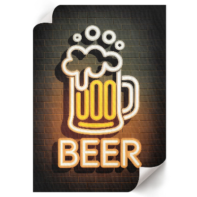 Retro plagát Neónové pivo