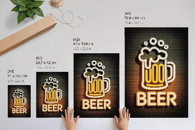 Retro plagát Neónové pivo