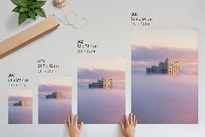 Plagát do obývačky Budovanie v oblakoch