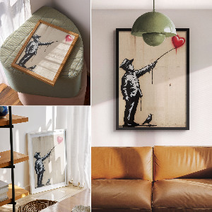 Retro plagát Graffiti na stene