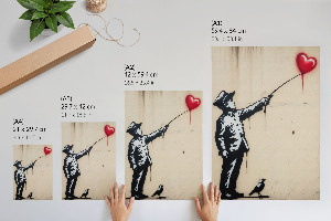 Retro plagát Graffiti na stene