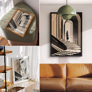 Plagát do obývačky Monochromatická elegancia