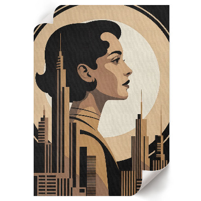 Retro plagát Portrét v štýle art deco
