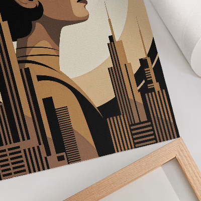 Retro plagát Portrét v štýle art deco