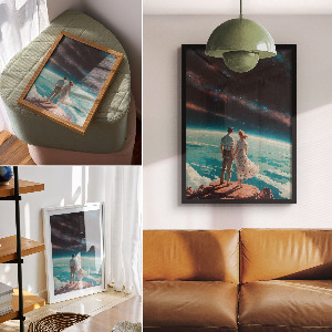 Plagát do obývačky Kozmická láska