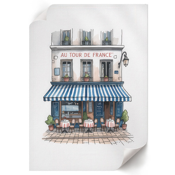 Plagát do obývačky Francúzska kaviareň
