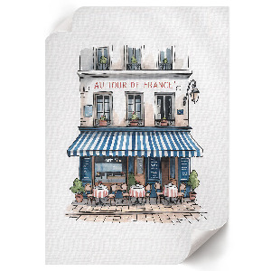 Plagát do obývačky Francúzska kaviareň