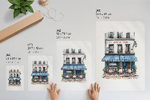 Plagát do obývačky Francúzska kaviareň