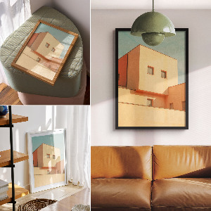 Retro plagát Moderná architektúra