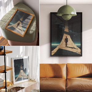 Plagát do obývačky Vesmírna cesta