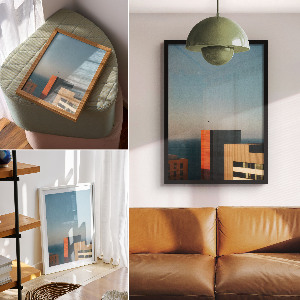 Retro plagát Mesto a more