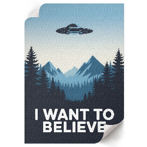 Plagát do obývačky Plagát s UFO