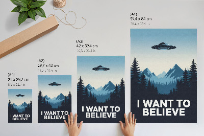 Plagát do obývačky Plagát s UFO